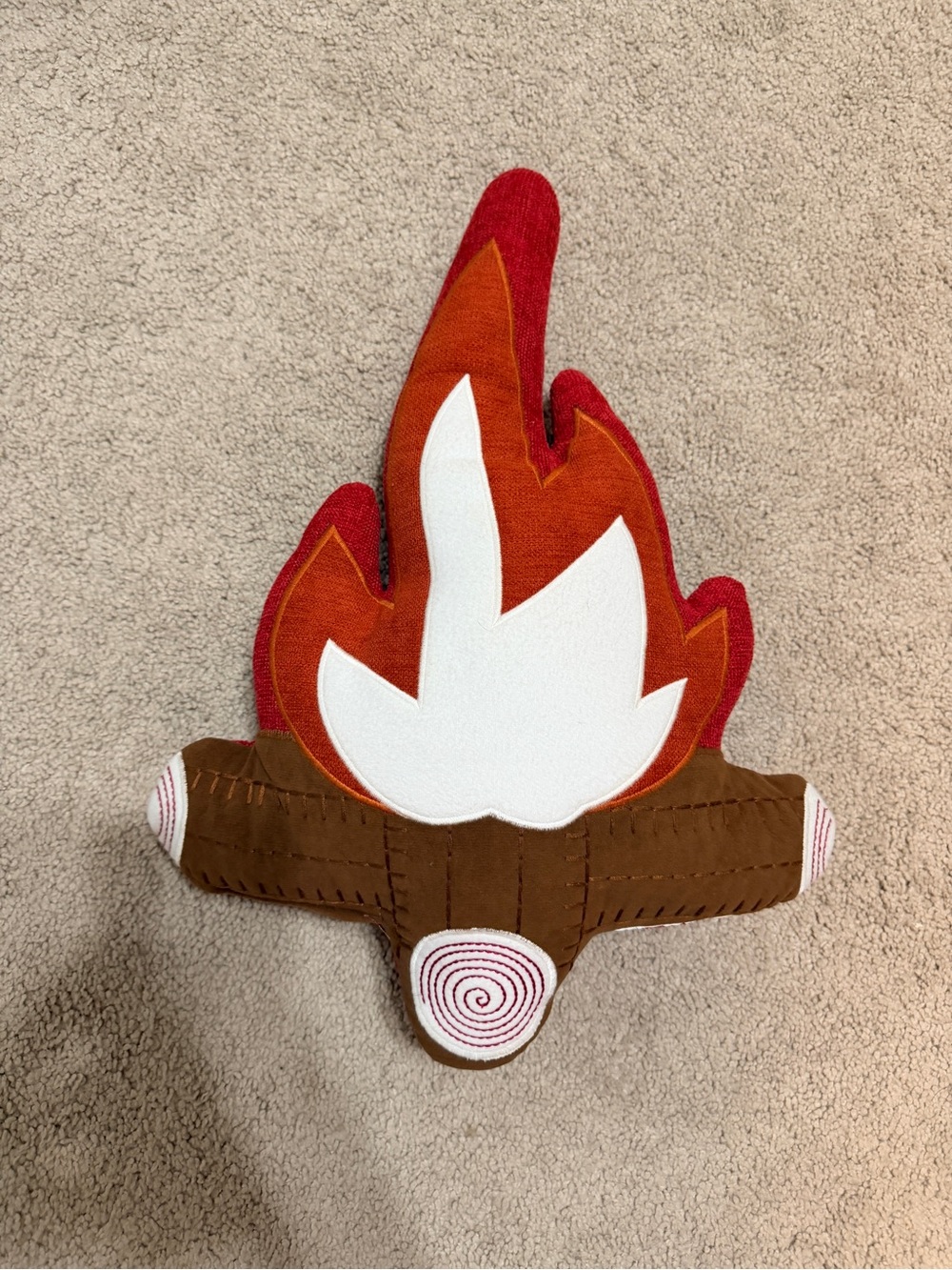 Plush Flame Pillow Decorative Throw - White, Red, Orange, Brown